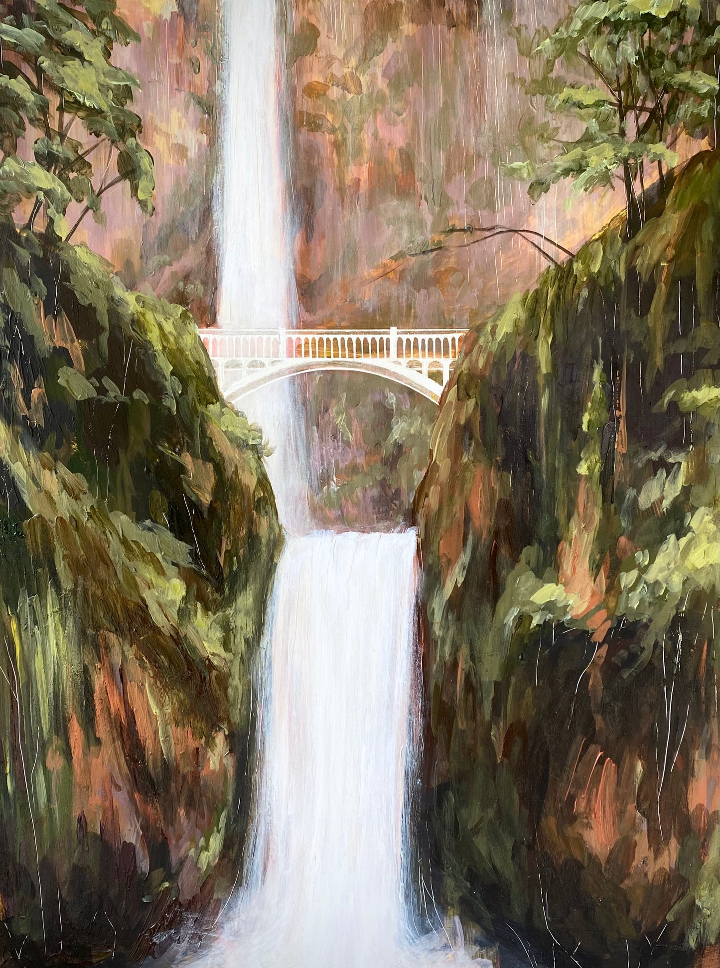 Benson Bridge at Multnomah Falls, circa '98